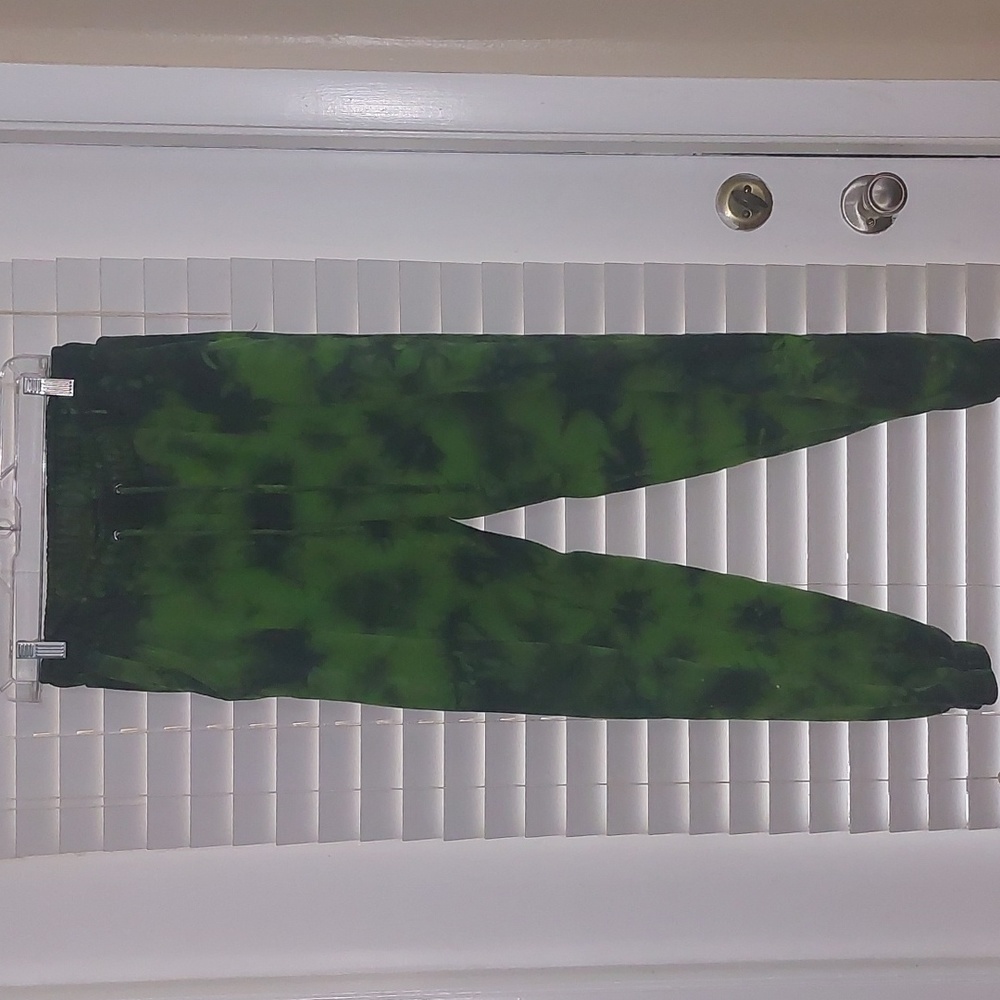 Dolls Kill Horoscopez Green Tie Dye Sweatpants